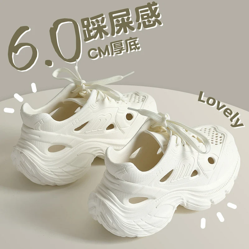 Thick-Soled Clogs for Women, Summer Sports and Leisure 2025 New Internet Celebrity Fashion Non-Slip Toe-Cap Sandals