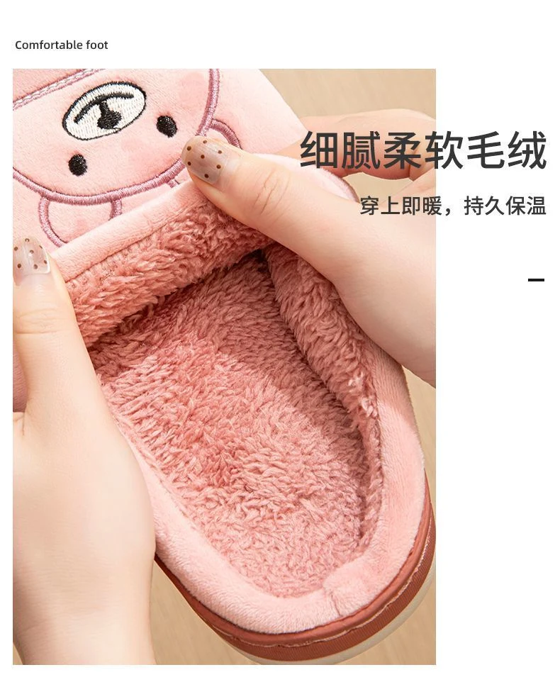 New 2025 Cotton Slippers for Men and Women, Winter Thick-Soled Non-Slip Indoor Warm Home Slippers for Men and Couples