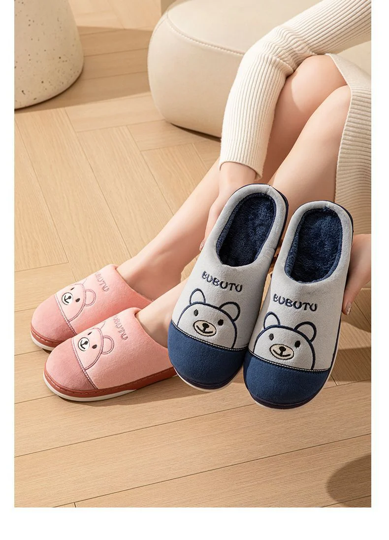 New 2025 Cotton Slippers for Men and Women, Winter Thick-Soled Non-Slip Indoor Warm Home Slippers for Men and Couples