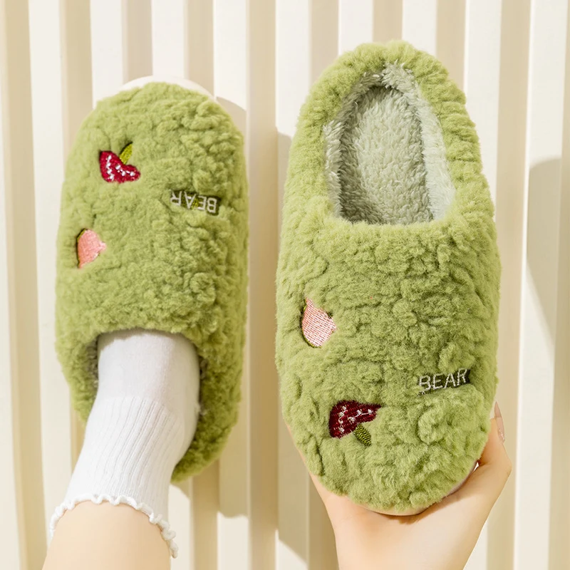Cixi Cotton Slippers for Women, Spring, Autumn and Winter Home Use, Indoor Non-Slip Couple Home Warm Winter Plush Men's Slippers