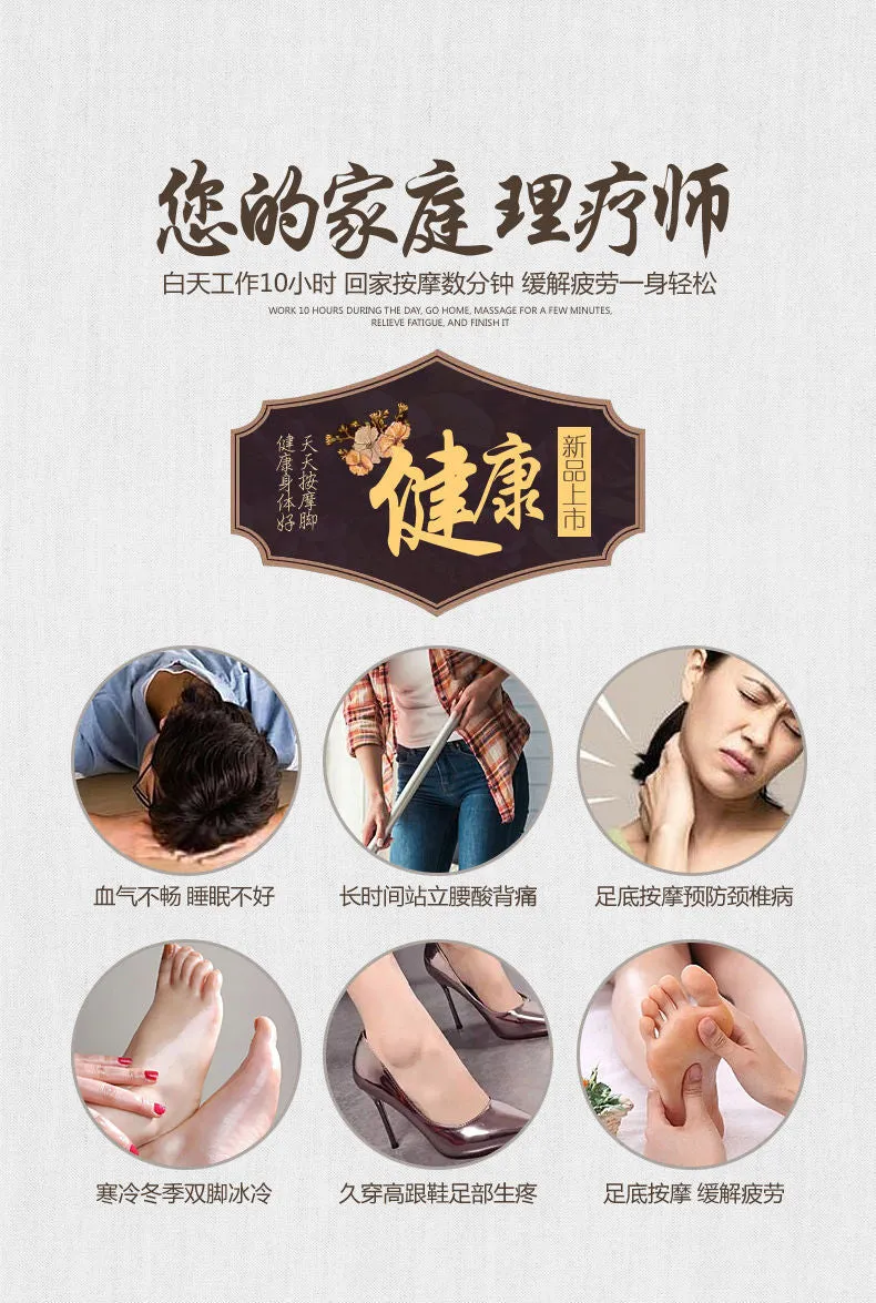 Home Foot Imitation Colored Jade Health Massage Slippers Acupoint Foot Massage Shoes Men's Massage Shoes Wear-Resistant Sandals Women's Summer