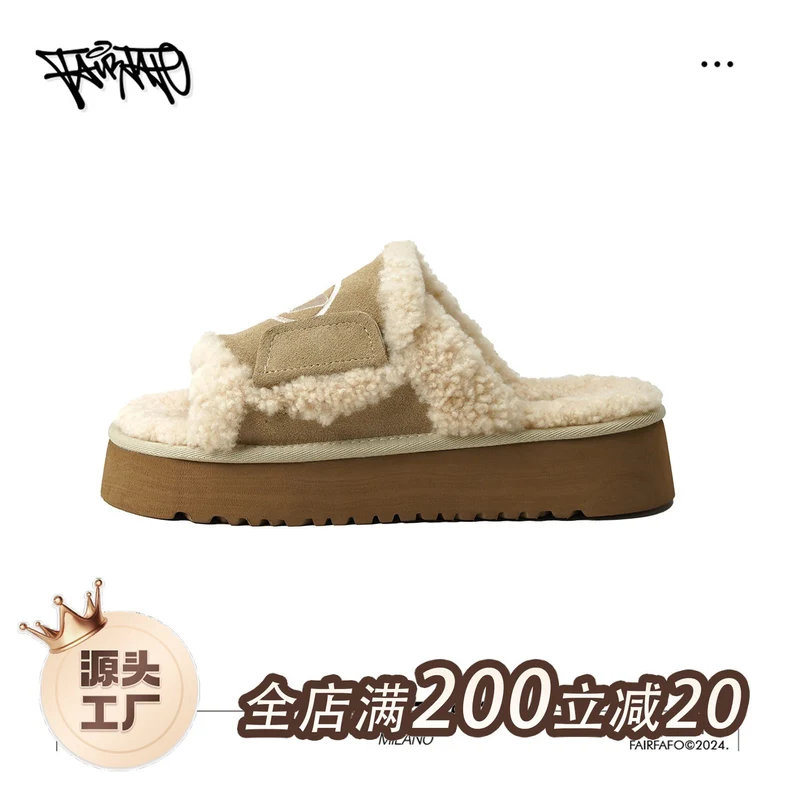 【Thick-Soled Fur Slippers】Wd24Xz663