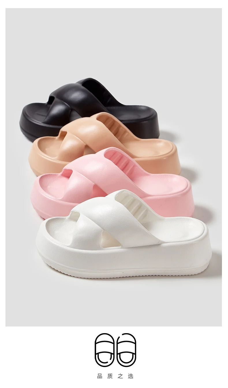 Thick-Soled Sandals for Women's Outer Wear, Fashionable 2024 Summer New Style, Two-Wear Beach Sandals with Holes in the Shoes