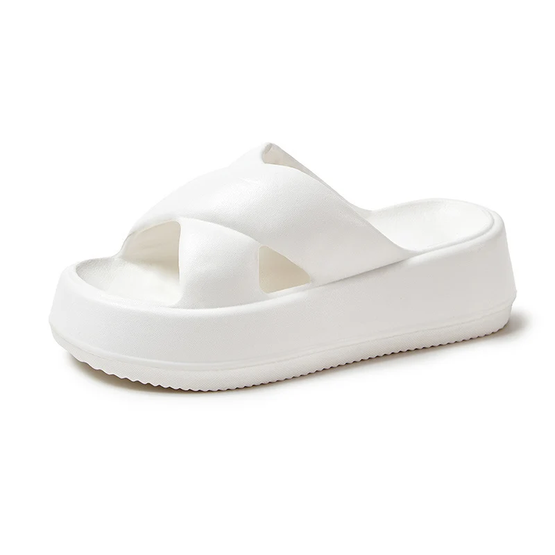 Thick-Soled Sandals for Women's Outer Wear, Fashionable 2024 Summer New Style, Two-Wear Beach Sandals with Holes in the Shoes