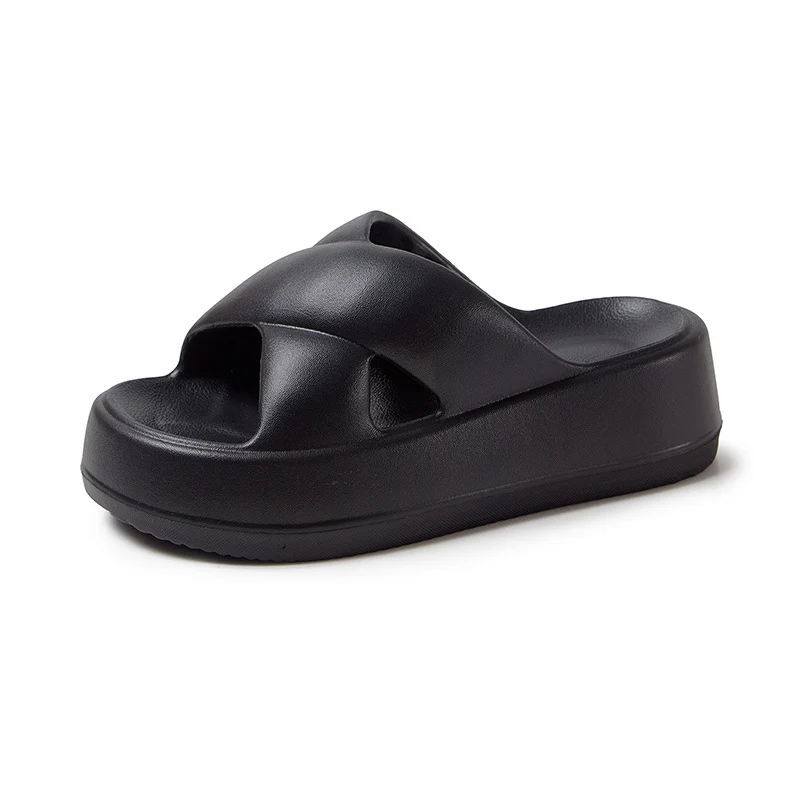 Thick-Soled Sandals for Women's Outer Wear, Fashionable 2024 Summer New Style, Two-Wear Beach Sandals with Holes in the Shoes