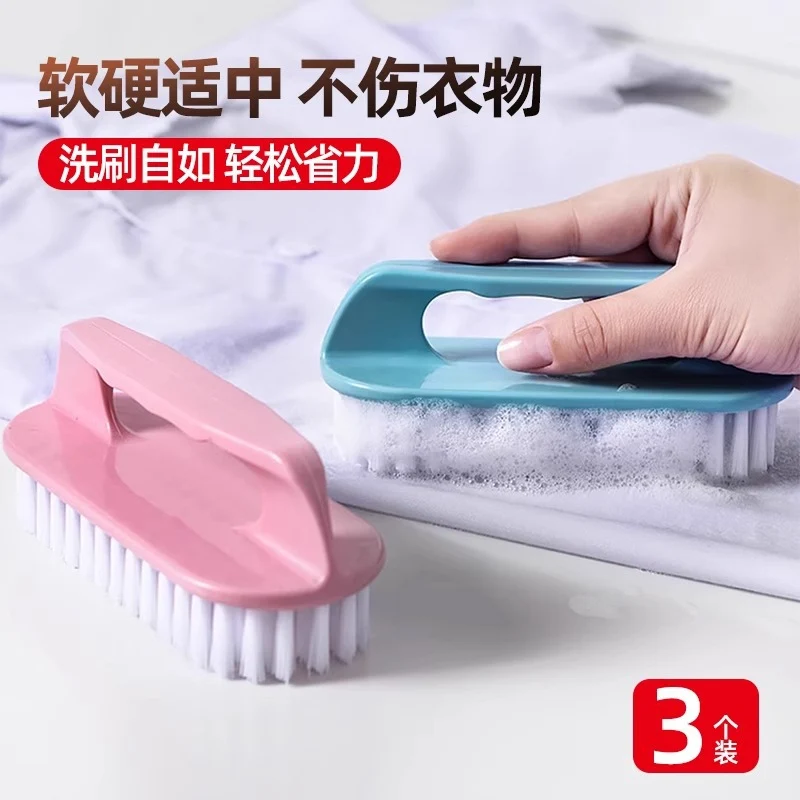 Plastic Brush with Hard Bristles, Thickened and Reinforced Handle, Multifunctional Laundry and Shoe Cleaning Brush, Non-Slip Cleaning Brush for Sneakers and White Shoes