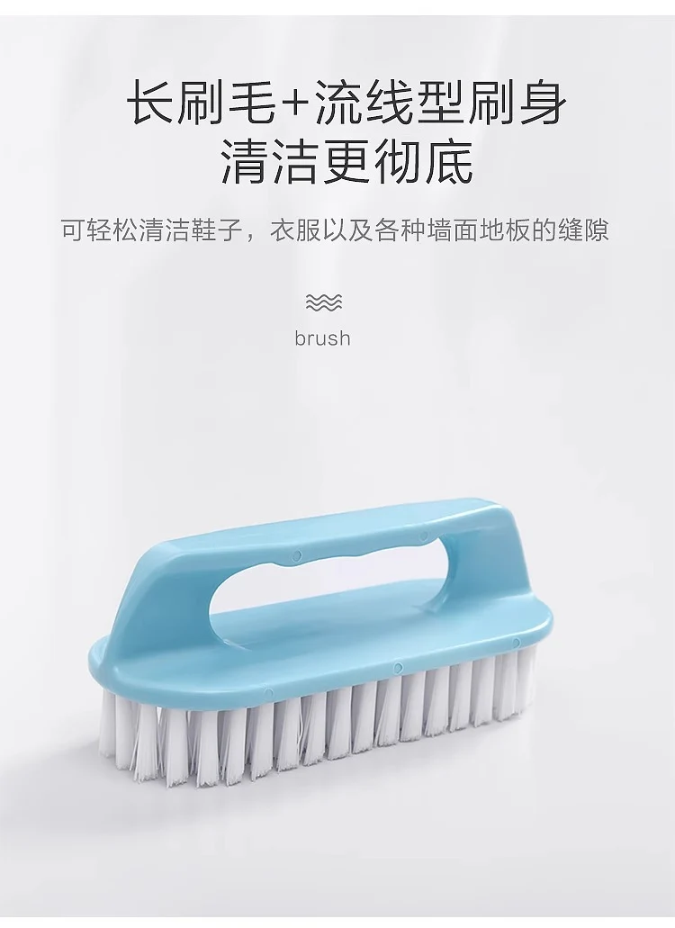 Plastic Brush with Hard Bristles, Thickened and Reinforced Handle, Multifunctional Laundry and Shoe Cleaning Brush, Non-Slip Cleaning Brush for Sneakers and White Shoes