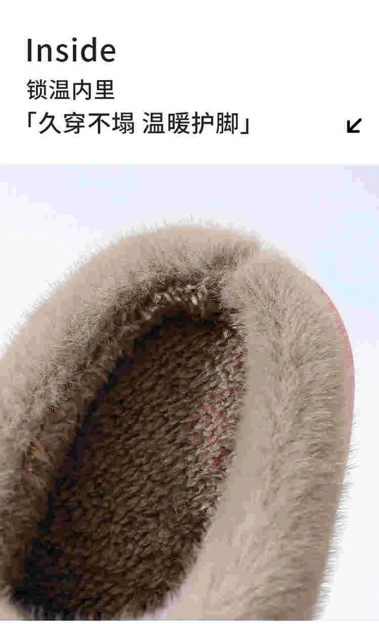 Autumn and Winter Cotton Slippers for Women 2025 New Home Indoor Couple Warm Plush Thickeneded Bottom Men's Cotton Slippers