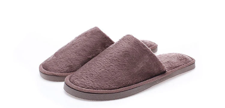 New plush indoor home autumn and winter wooden floor warm EVA moon cotton slippers Cixi