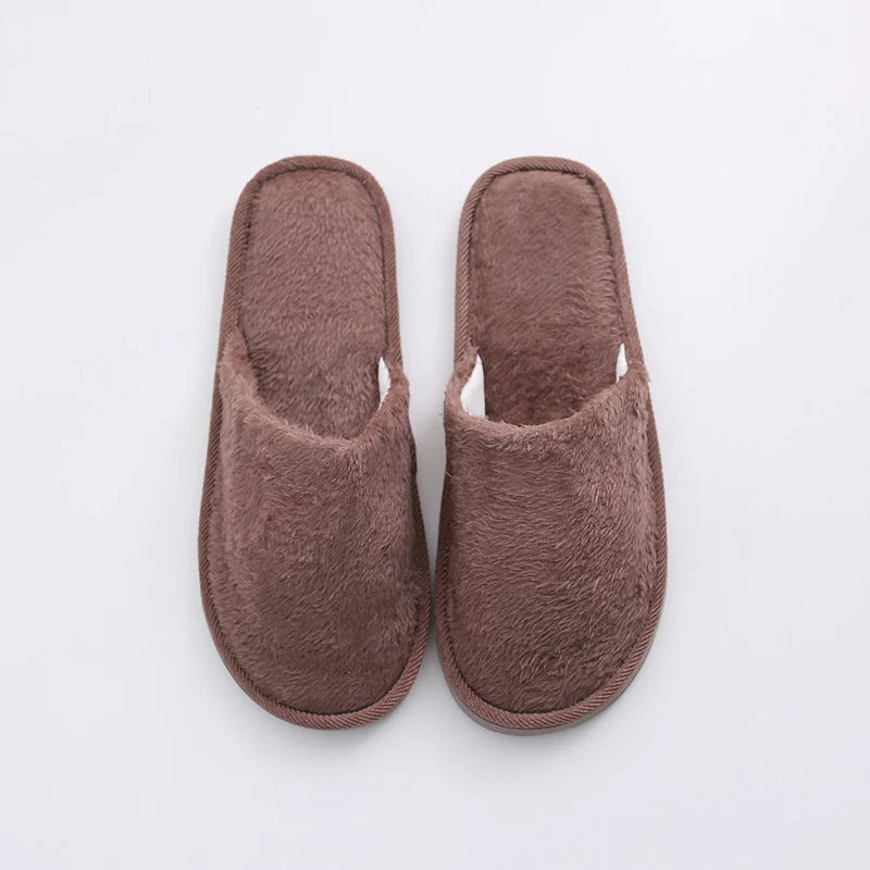 New plush indoor home autumn and winter wooden floor warm EVA moon cotton slippers Cixi