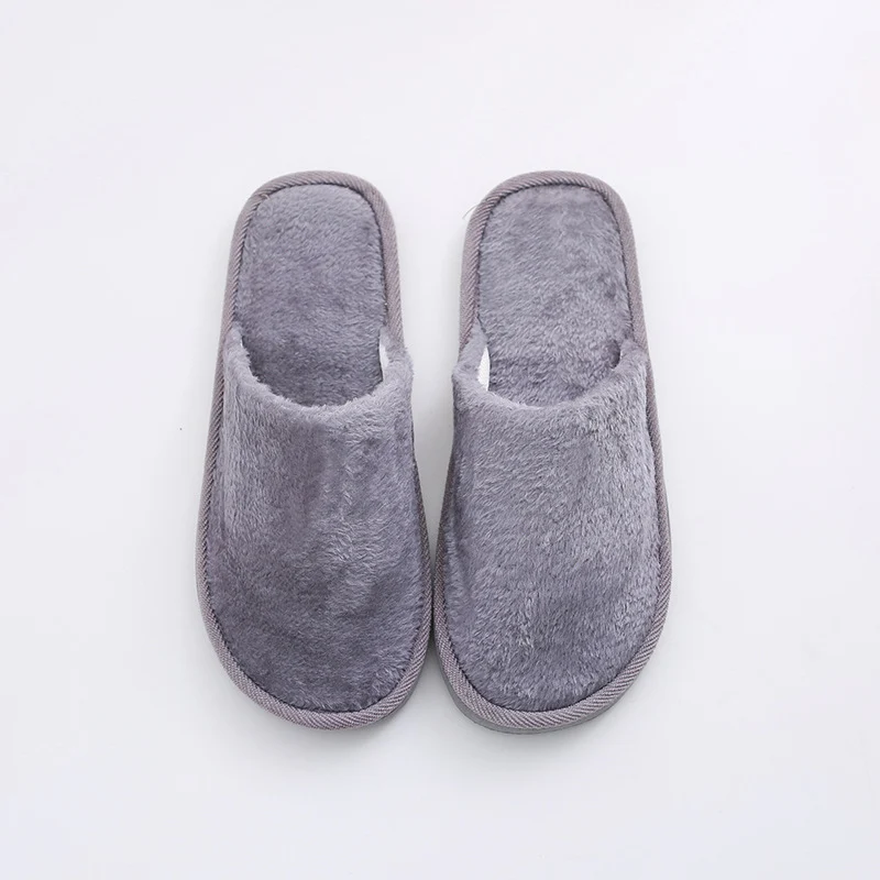New plush indoor home autumn and winter wooden floor warm EVA moon cotton slippers Cixi