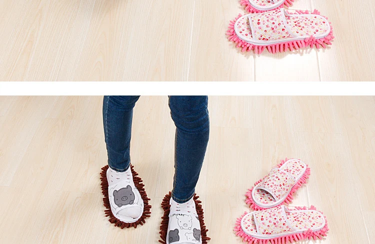 Xinzhi Shang Wholesale Children's Adult Open-Toe Cotton Slippers Lazy Floor Mopping Slippers Mopping Slippers Removable and Washable Sweeping Shoes