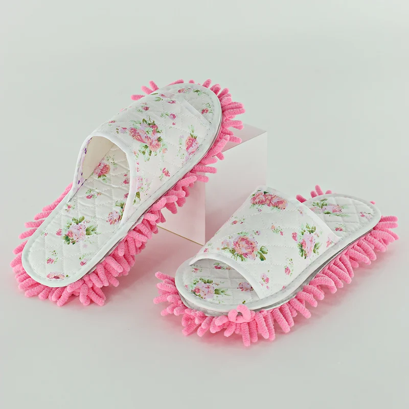 Xinzhi Shang Wholesale Children's Adult Open-Toe Cotton Slippers Lazy Floor Mopping Slippers Mopping Slippers Removable and Washable Sweeping Shoes