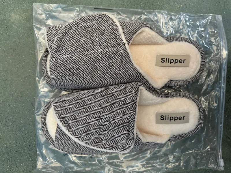Men's and women's Velcro adjustable open slippers swollen feet non-slip open toe easy to clean indoor wool slippers