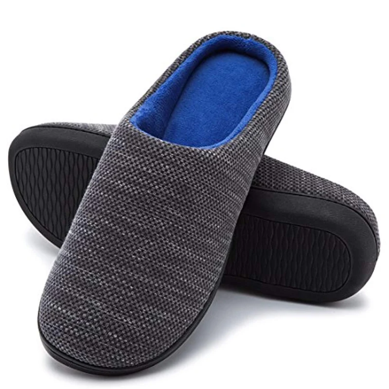 Spot cross-border e-commerce Amazon men and women memory sponge TPR slippers coral fleece slippers