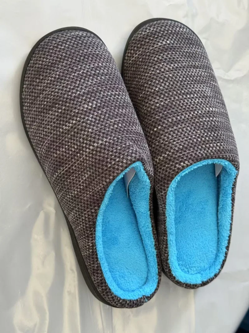 Spot cross-border e-commerce Amazon men and women memory sponge TPR slippers coral fleece slippers