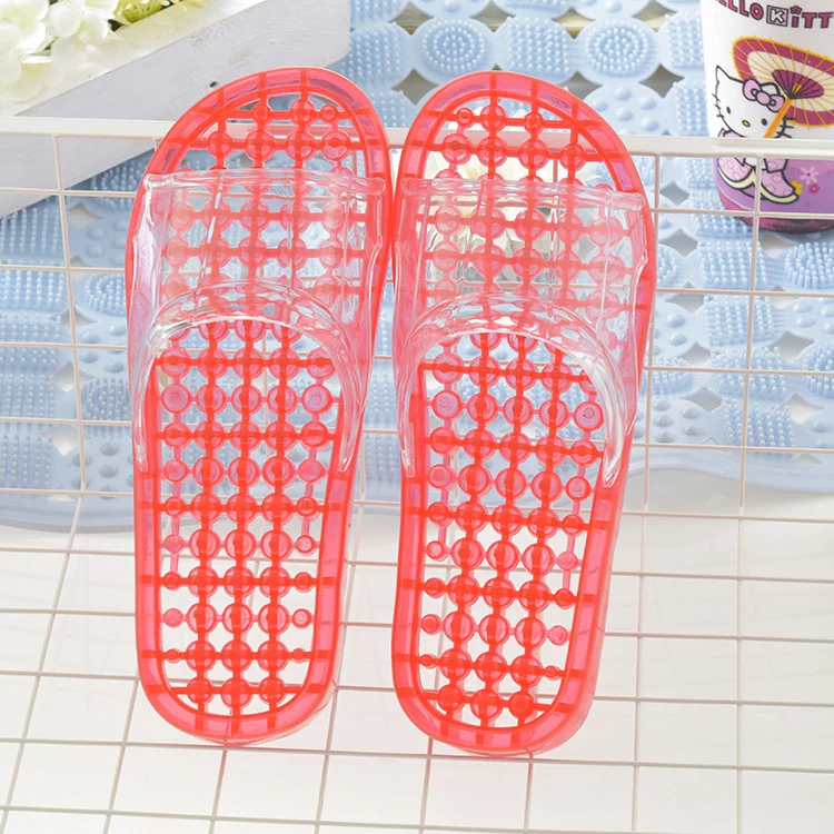 Couple Bathroom Slippers Men's Summer Non-slip Home Indoor Bathing Women's Sandals Thick Bottom Massage Leakage Home Shoes