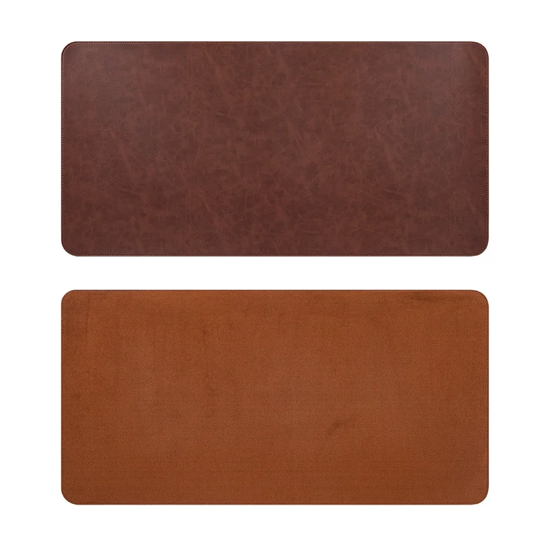 Skin-feeling Crazy Horse Leather Table Mat Leather Pattern Mouse Pad Custom Oversized Office Computer Mat Leather Learning Desk Mat
