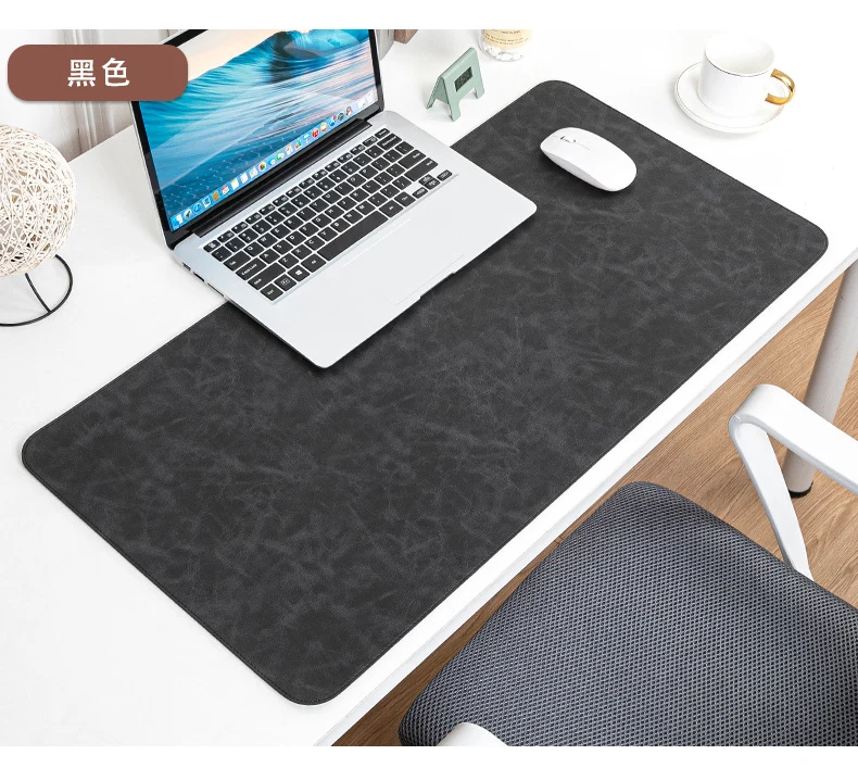 Skin-feeling Crazy Horse Leather Table Mat Leather Pattern Mouse Pad Custom Oversized Office Computer Mat Leather Learning Desk Mat