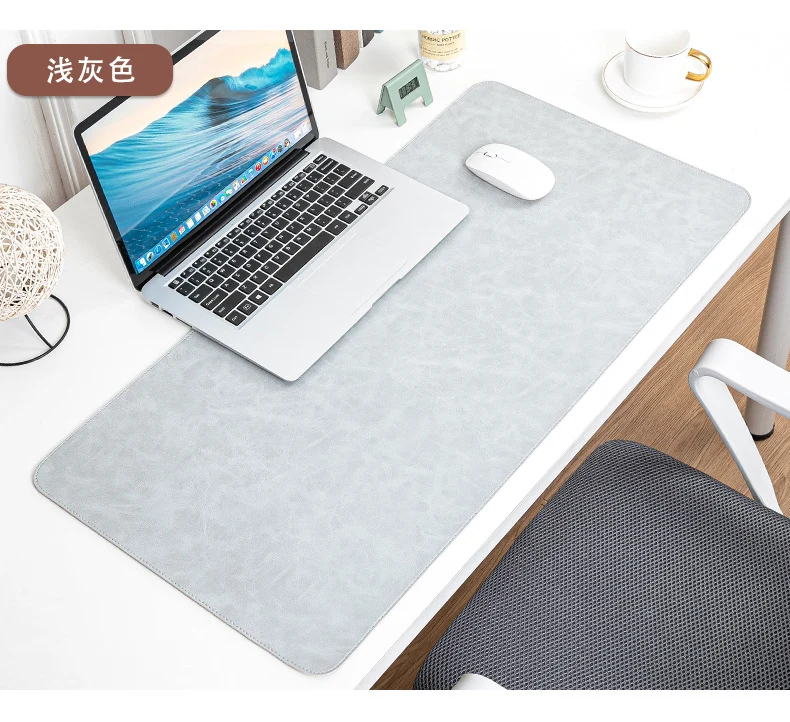 Skin-feeling Crazy Horse Leather Table Mat Leather Pattern Mouse Pad Custom Oversized Office Computer Mat Leather Learning Desk Mat