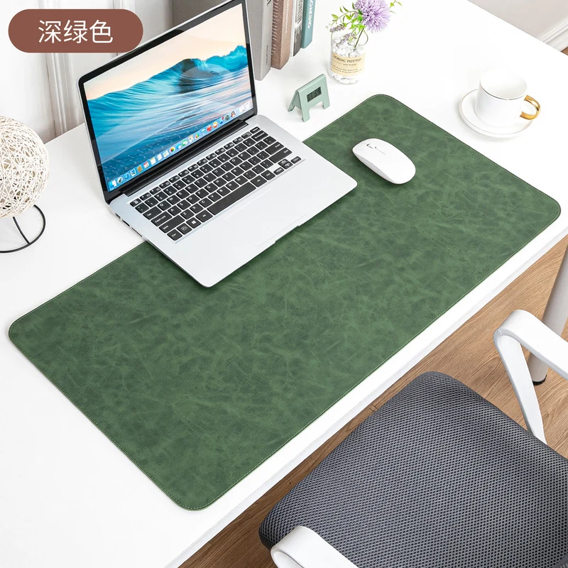 Skin-feeling Crazy Horse Leather Table Mat Leather Pattern Mouse Pad Custom Oversized Office Computer Mat Leather Learning Desk Mat