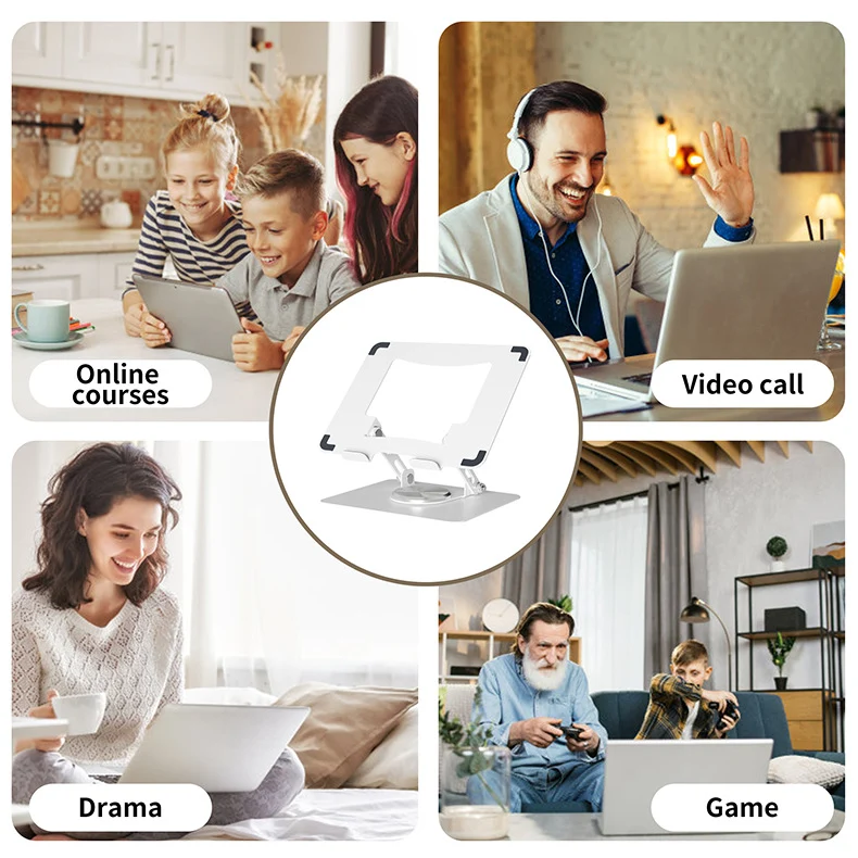 360-degree rotating folding computer notebook stand desktop lifting portable heat dissipation base notebook metal stand
