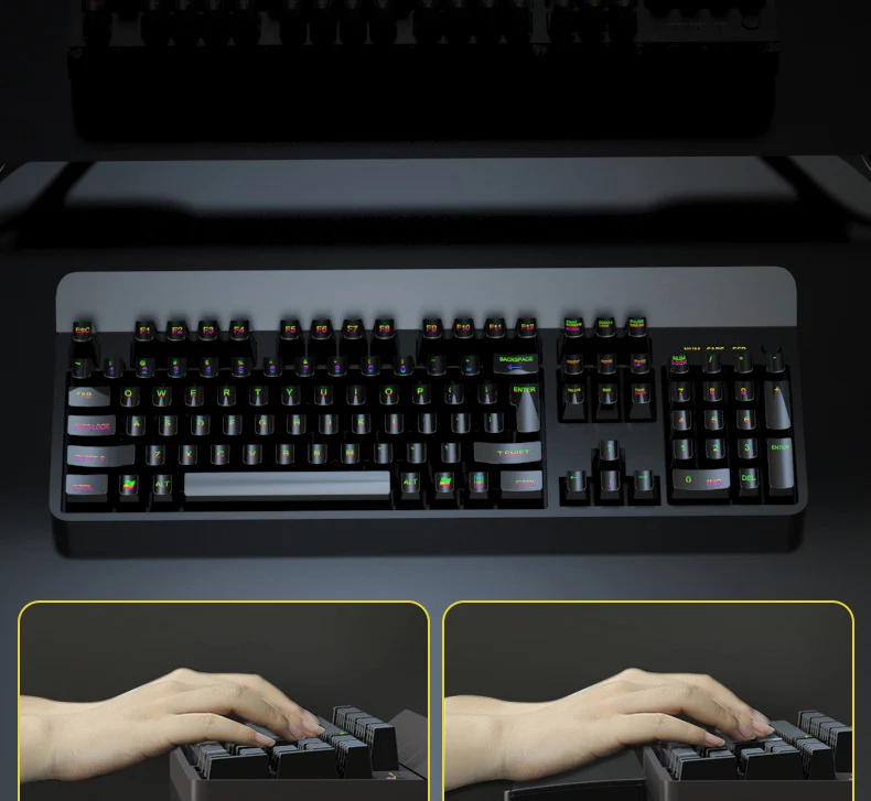Mechanical Keyboard Hand-held Mouse Wrist Pad Desktop Palm-held Storage Box Female Office Typing Wrist Pad 87 Key Code Word