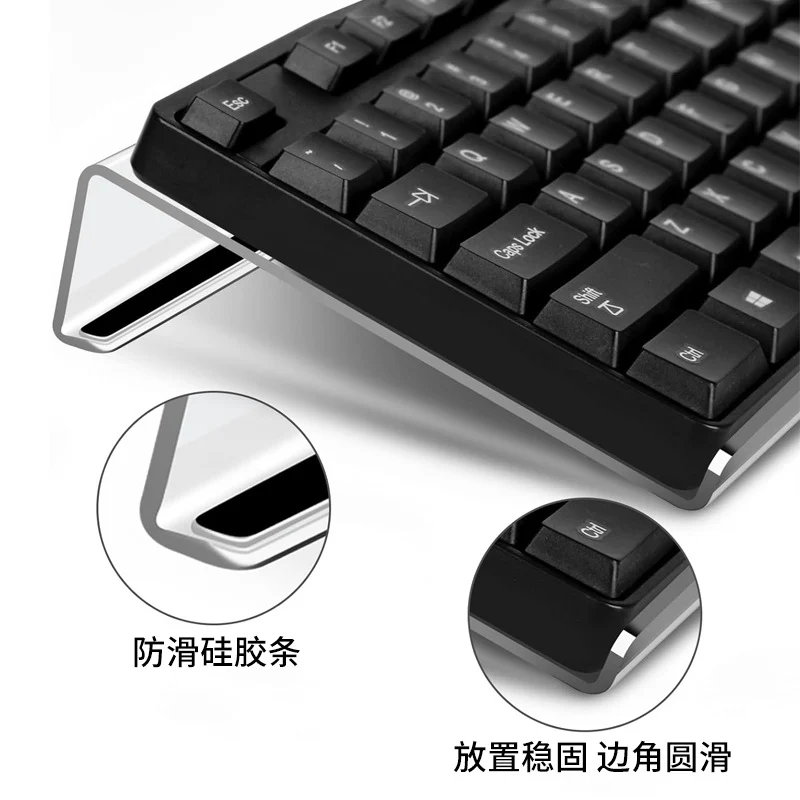 Ergonomic Keyboard Stand Increased Z-Shaped Keyboard Stand Desktop Stand Tilted Transparent Acrylic Keyboard Tray Bracket