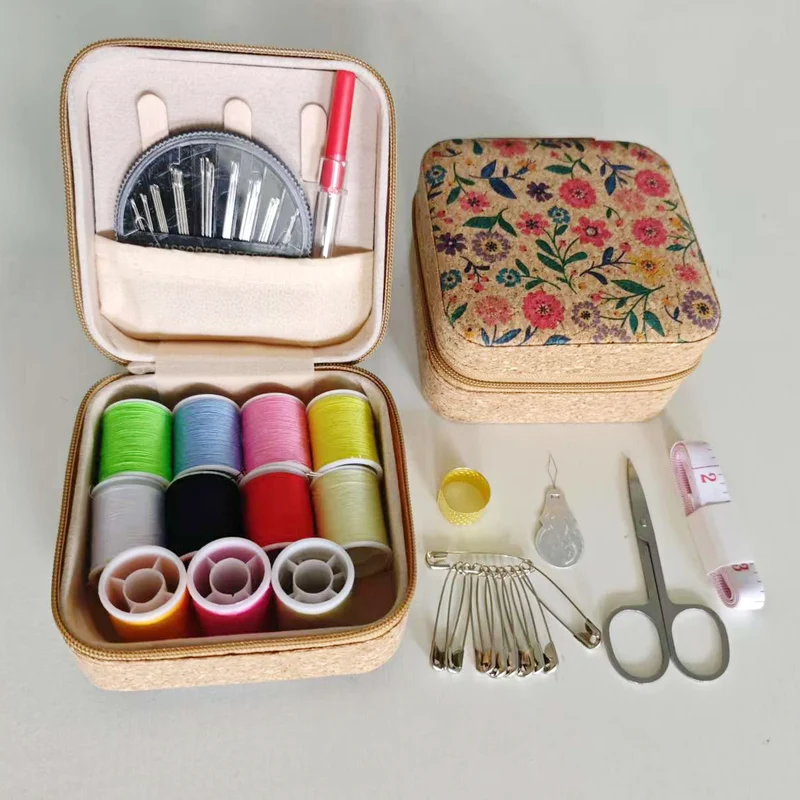 Amazon Cross-Border Household Practical Portable Multi-Functional Retro Sewing Box Sewing Kit Sewing Hand Sewing Set Tool