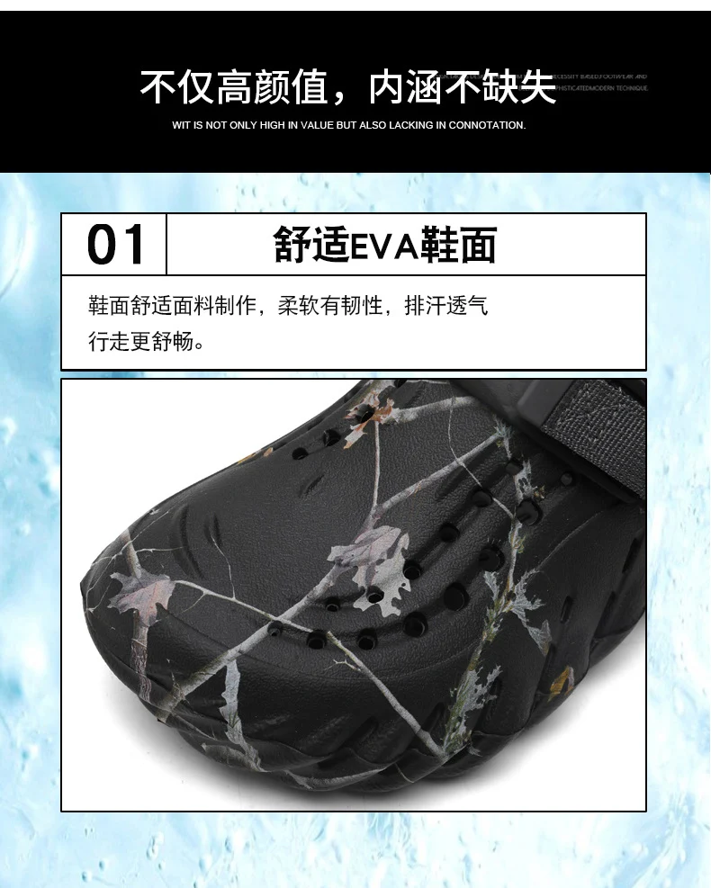 One Shoe, Two Wear, Fashionable Large Size Cross-Border Clogs, Men's Outer Wear, Casual Toe-Toe Slippers, Outdoor Trendy Men's Beach Shoes