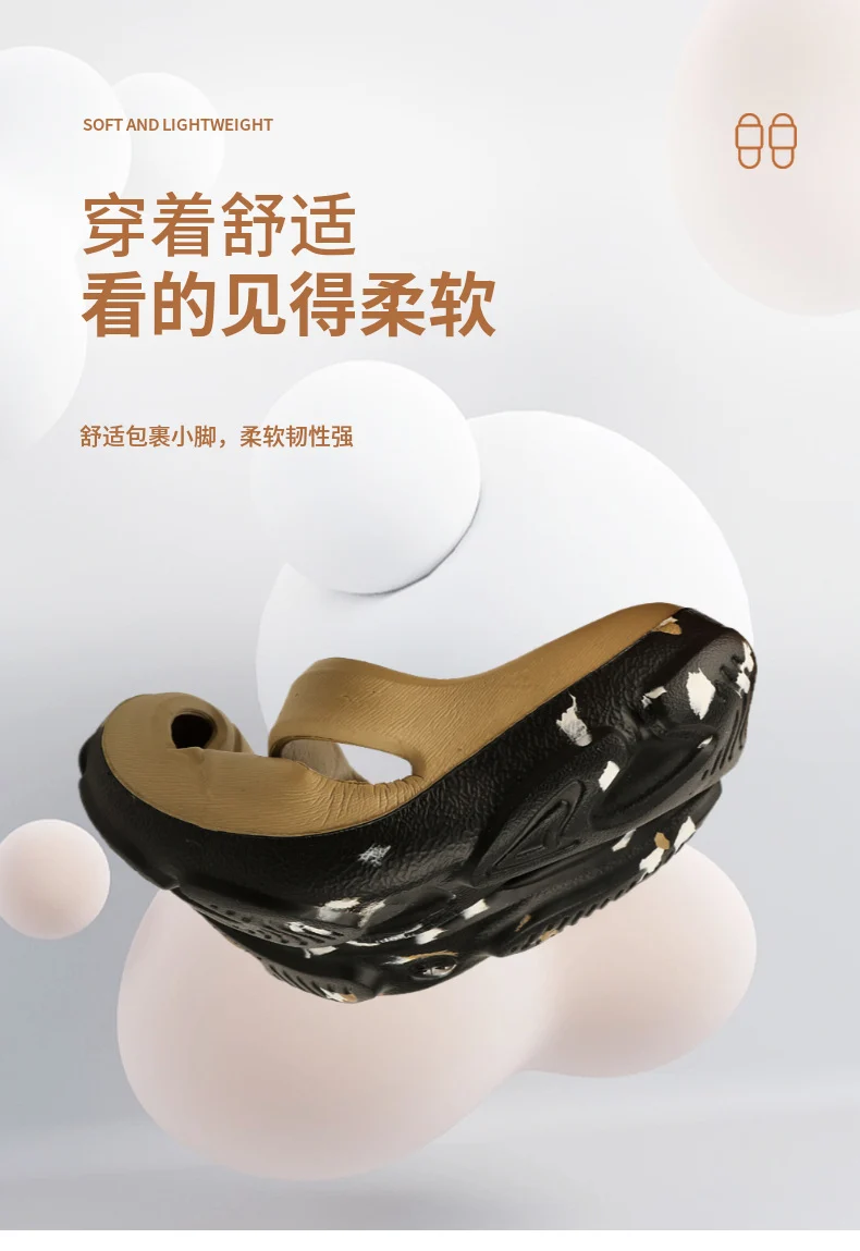 Cross-Border Outdoor Thick-Soled Sandals, Hollow Eva Shaped Water Sandals, Non-Slip Clogs, Men's and Women's Beach Sandals, Slippers