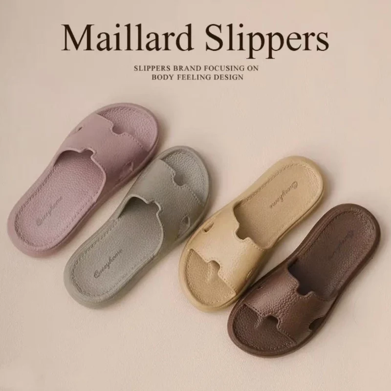 Ins Style Women's 2025 New Popular Slippers Home Internet Celebrity Ladies Sandals Home Indoor Non-Slip Slippers