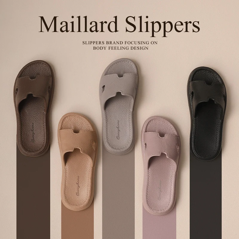 Ins Style Women's 2025 New Popular Slippers Home Internet Celebrity Ladies Sandals Home Indoor Non-Slip Slippers