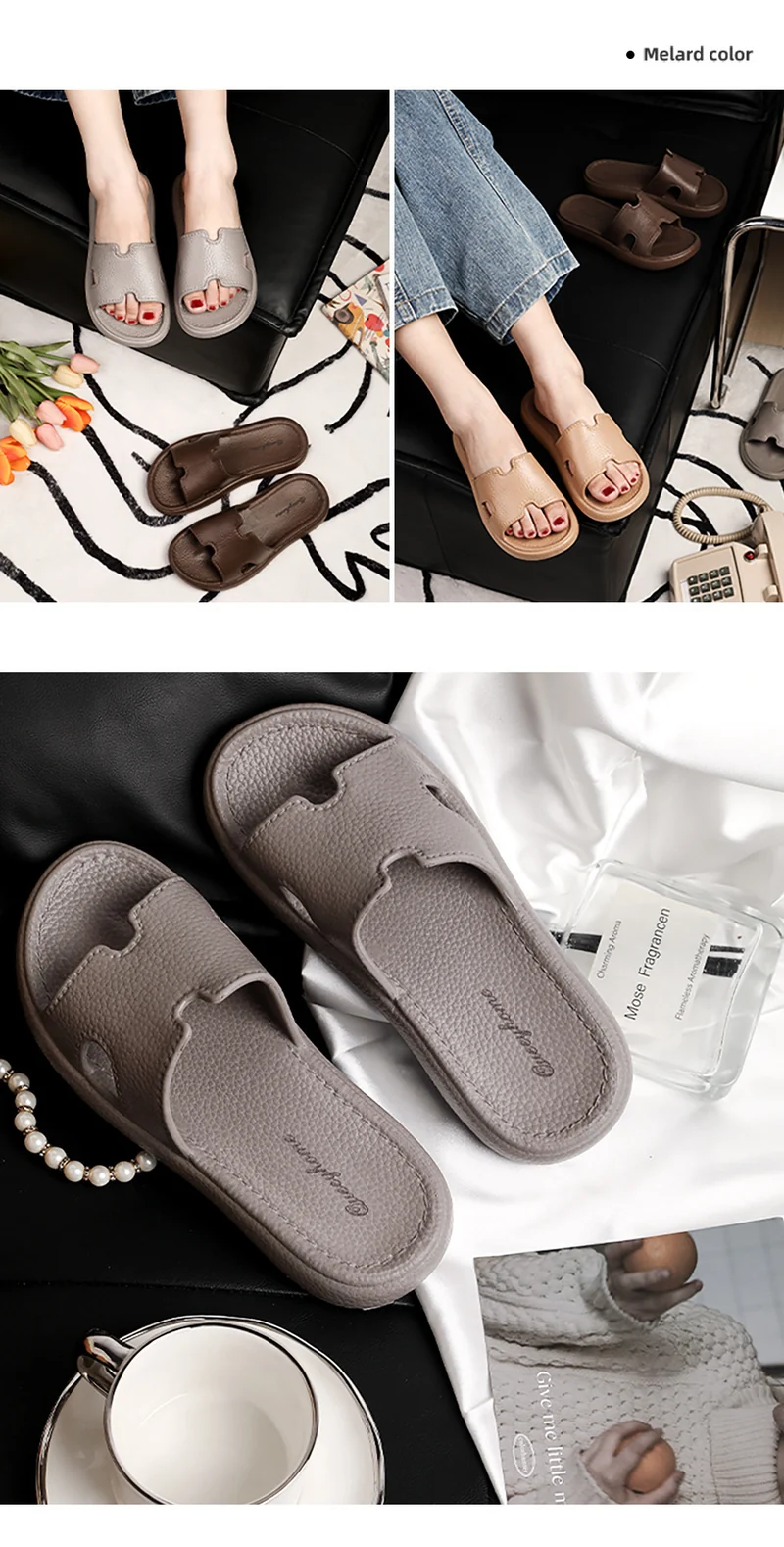 Ins Style Women's 2025 New Popular Slippers Home Internet Celebrity Ladies Sandals Home Indoor Non-Slip Slippers