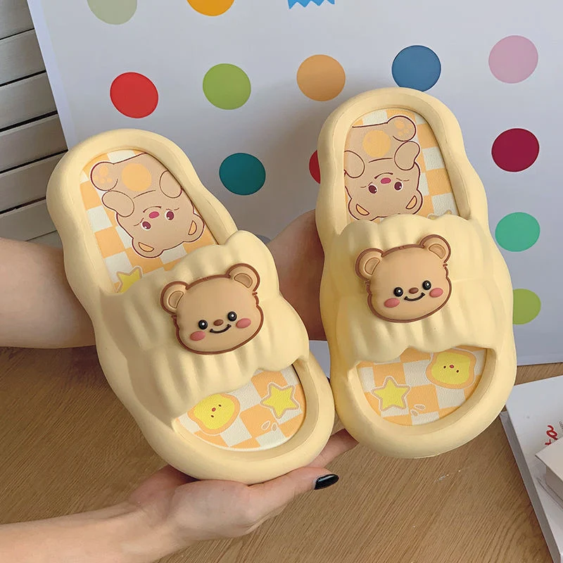 Women's spring and summer new thick-soled sandals and slippers for wearing cartoon PVC non-slip casual soft-soled sandals and slippers wholesale