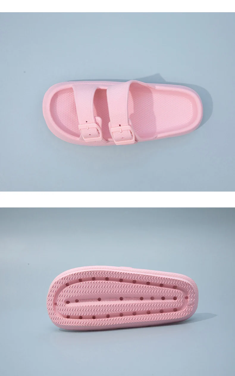 Foreign Trade Double Buckle Cool EVA Slippers Lovers Women's Beach Slippers Classic Men's Slippers