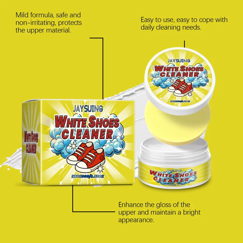 Jaysuing Shoe Cleaning Paste Gentle Cleansing, Removes Dirt, Prevents Dust, Renews Shoes, Universal Cleaning Paste