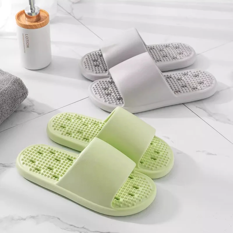 Mute Leakage Slippers Women's Bathroom Bath Non-Slip Home Indoor Toilet Hollow Hole Eva Slippers