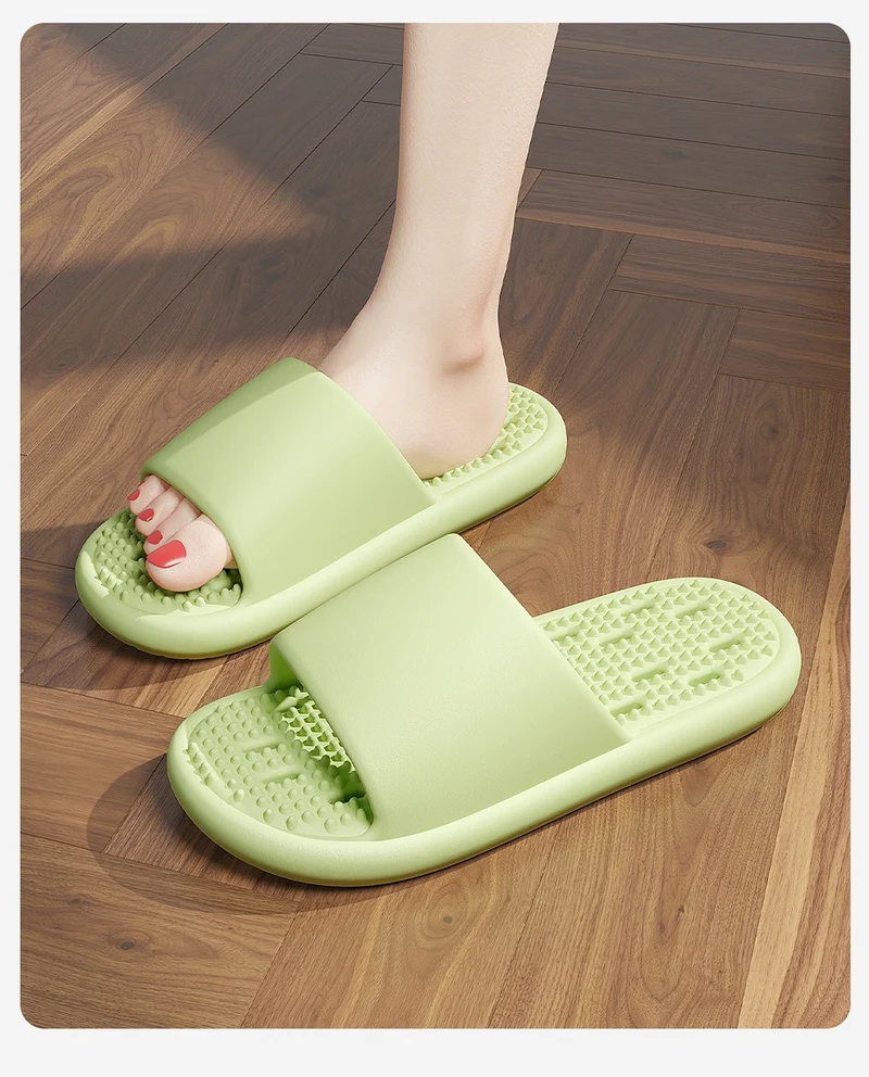 Mute Leakage Slippers Women's Bathroom Bath Non-Slip Home Indoor Toilet Hollow Hole Eva Slippers