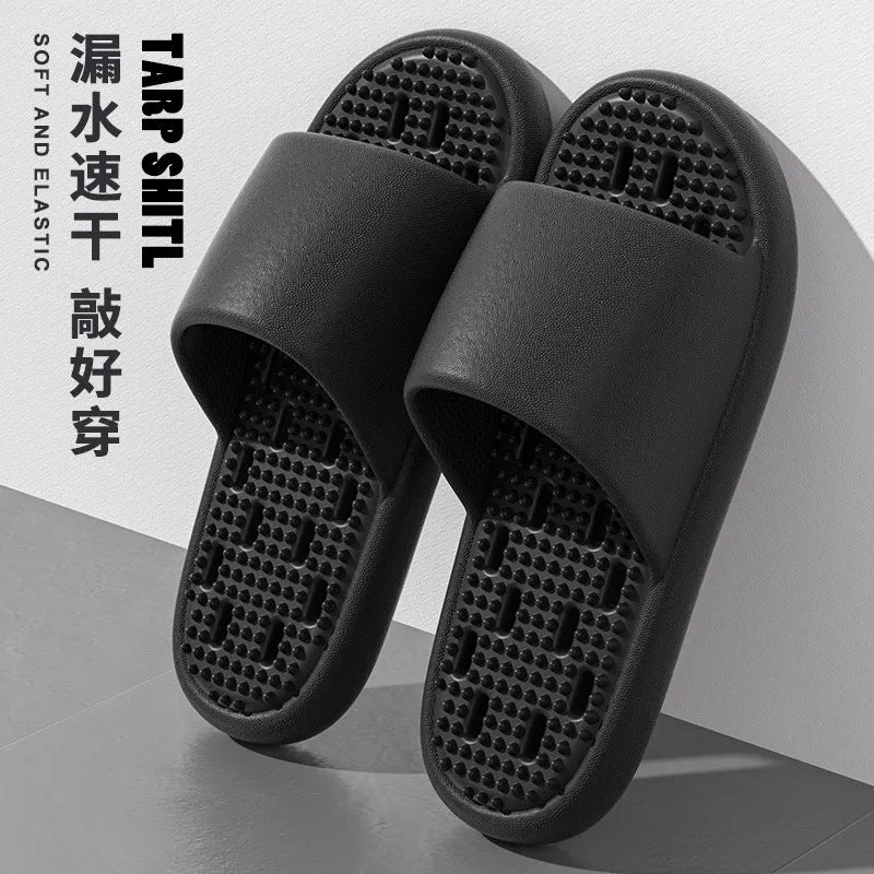 Mute Leakage Slippers Women's Bathroom Bath Non-Slip Home Indoor Toilet Hollow Hole Eva Slippers