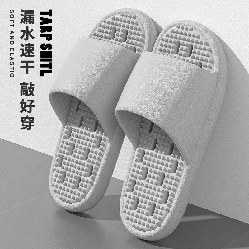 Mute Leakage Slippers Women's Bathroom Bath Non-Slip Home Indoor Toilet Hollow Hole Eva Slippers
