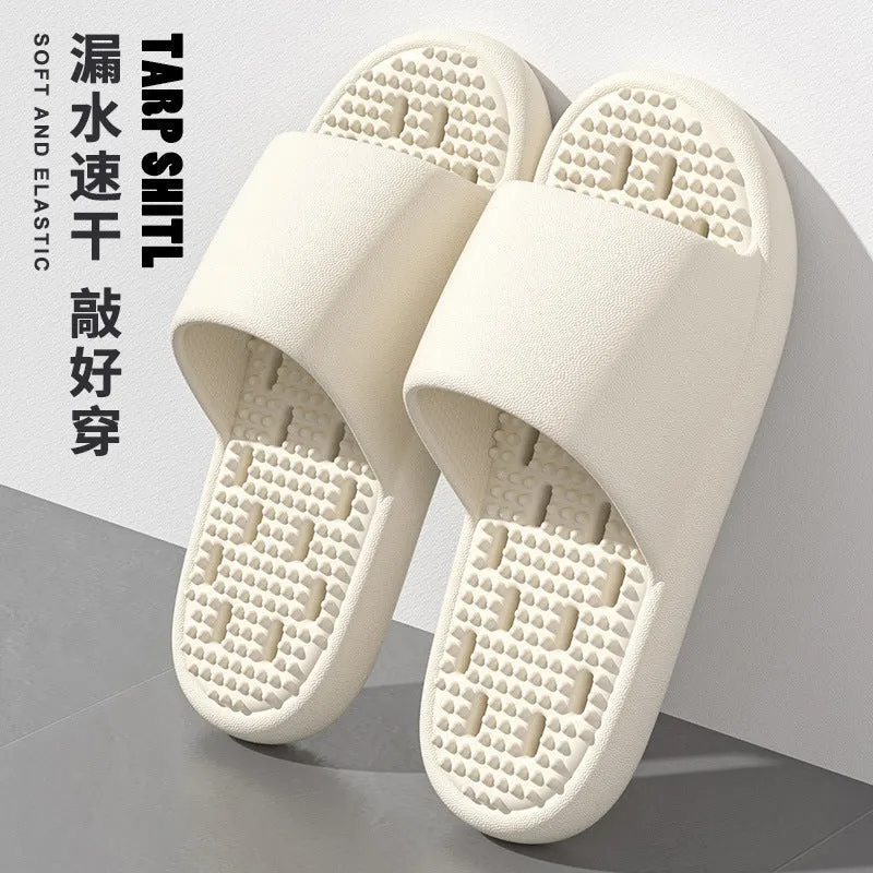 Mute Leakage Slippers Women's Bathroom Bath Non-Slip Home Indoor Toilet Hollow Hole Eva Slippers