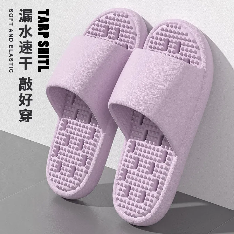 Mute Leakage Slippers Women's Bathroom Bath Non-Slip Home Indoor Toilet Hollow Hole Eva Slippers