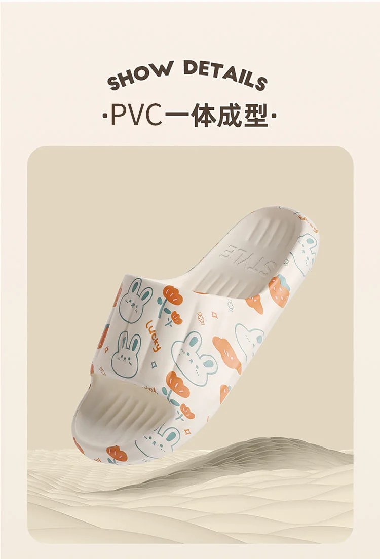 2025 New Summer Slippers for Women to Wear Outside Home Indoor Bathroom Bathing Pregnant Women Anti-Slip Anti-Odor Couple Sandals Slippers