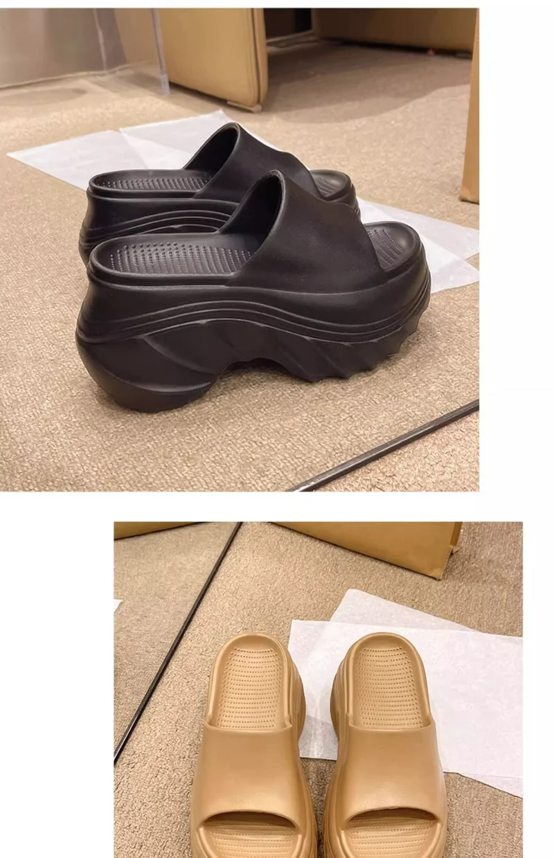 9CM height-increasing thick-soled slippers women's summer sandals EVA high-end non-slip non-smelly feet home wear wholesale