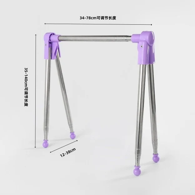 Portable Telescopic Folding Drying Rack Stainless Steel Telescopic Folding Hanger Household Bold Travel Clothes Bar