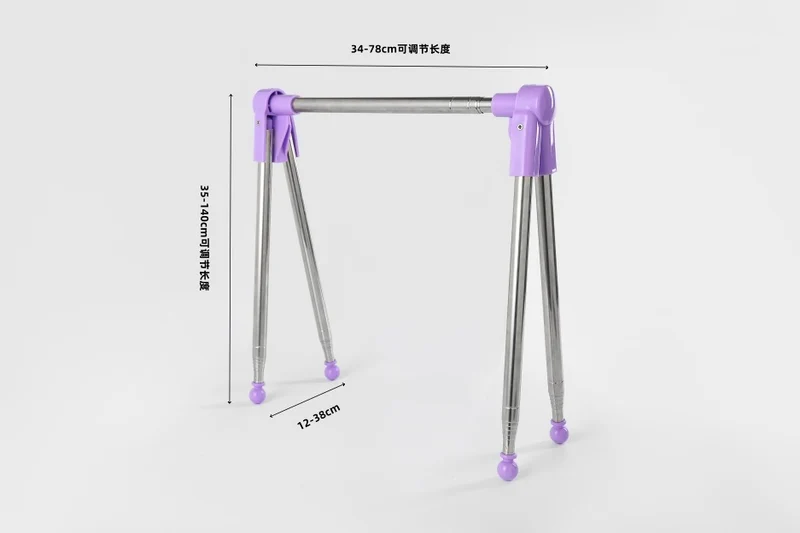 Portable Telescopic Folding Drying Rack Stainless Steel Telescopic Folding Hanger Household Bold Travel Clothes Bar
