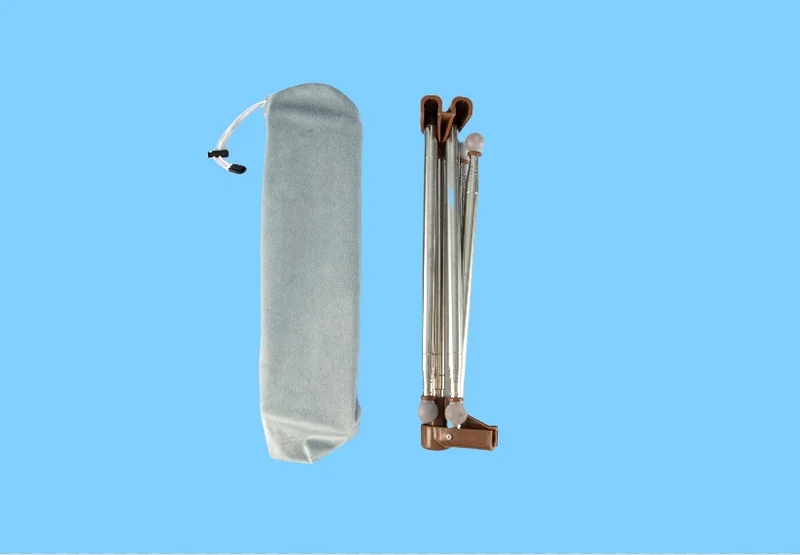 Portable Telescopic Folding Drying Rack Stainless Steel Telescopic Folding Hanger Household Bold Travel Clothes Bar