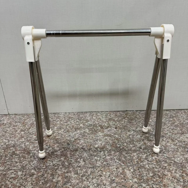 Portable Telescopic Folding Drying Rack Stainless Steel Telescopic Folding Hanger Household Bold Travel Clothes Bar