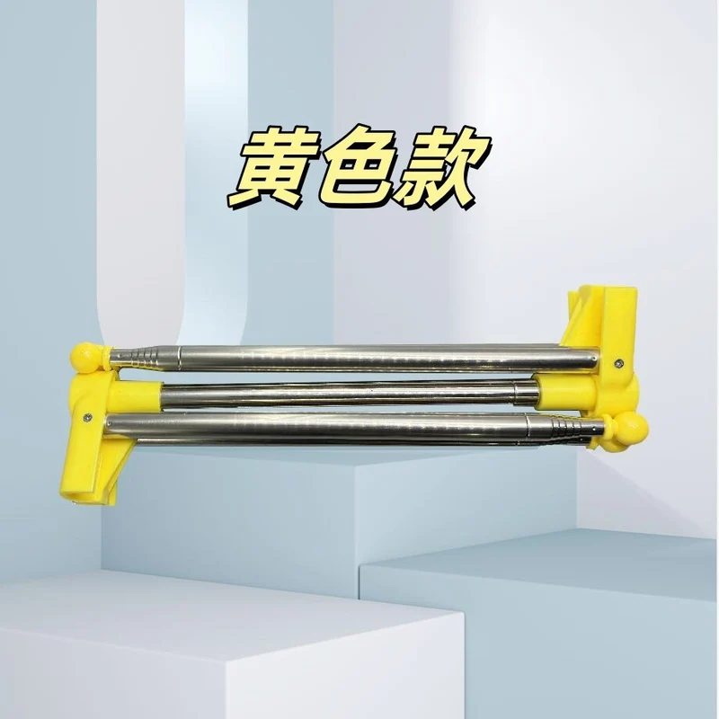 Portable Telescopic Folding Drying Rack Stainless Steel Telescopic Folding Hanger Household Bold Travel Clothes Bar